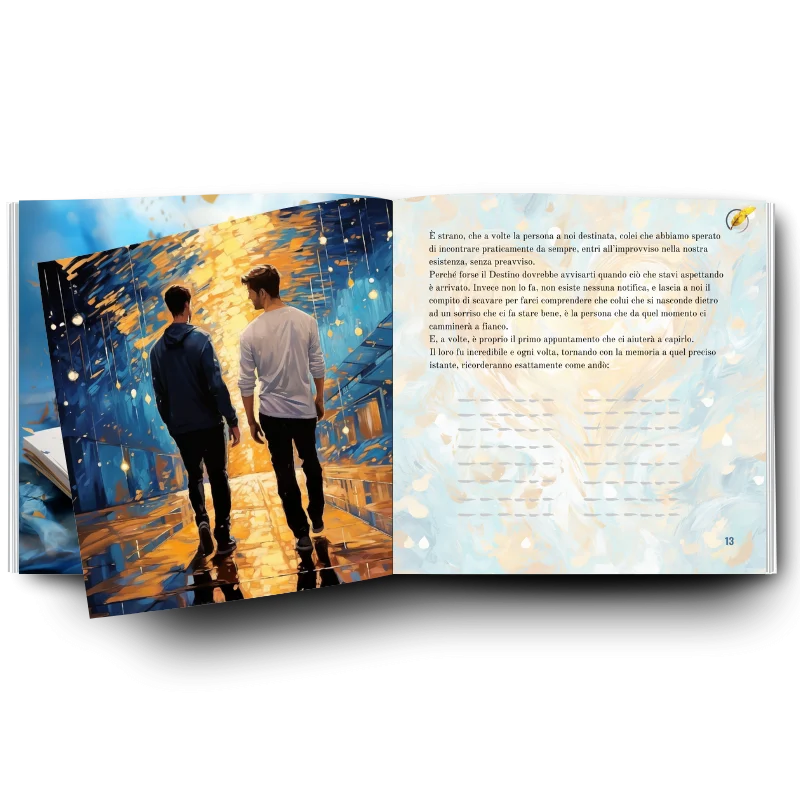 ‘La nostra storia è un romanzo’-Libro personalizzabile per coppie, immagine 2 di 3